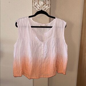 We The Free " Little bit of Something" Ombré Orange/pink sleeveless top SMALL